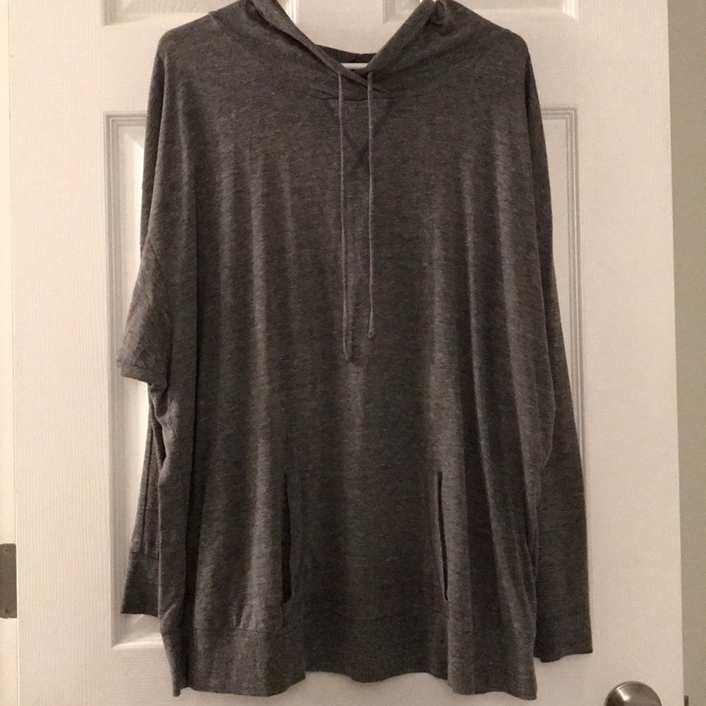 Grey pull over hoodie